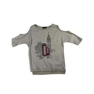 Love + Lace London Sweater M Big Ben Red Phone Booth Dalmatian Good Condition